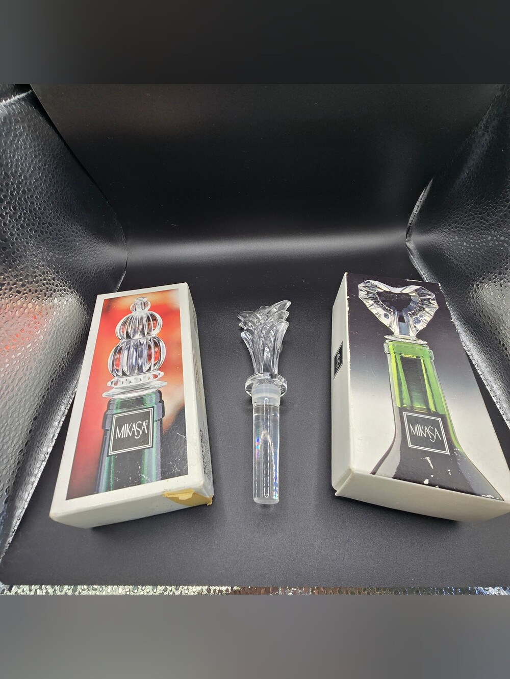 Mikasa Clear Glass Decorative Bottle Stopper - Clear Set Of 3